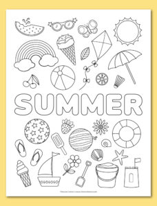 Summer coloring page - Chevron Lemon