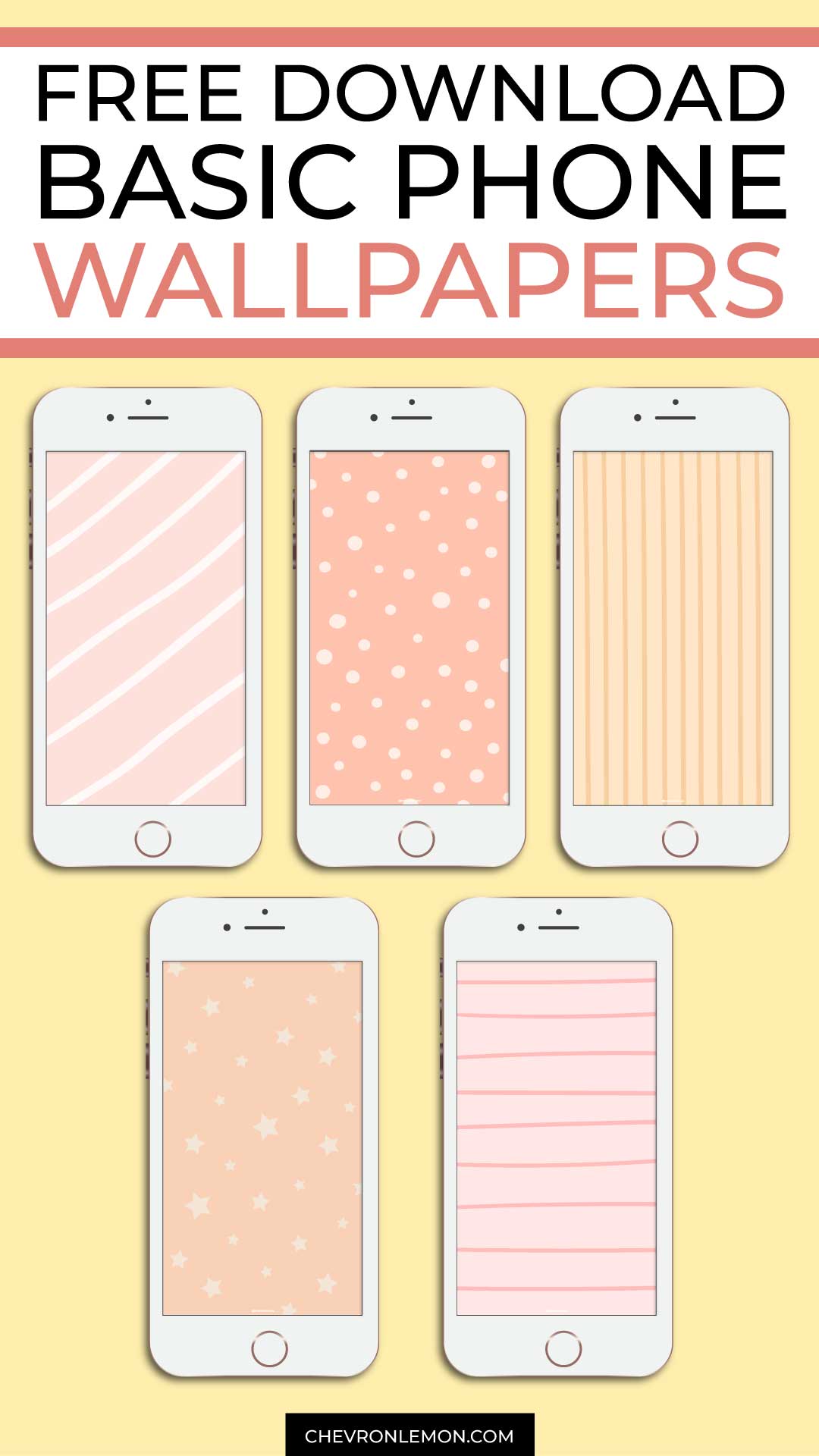 Free basic phone wallpapers - Chevron Lemon