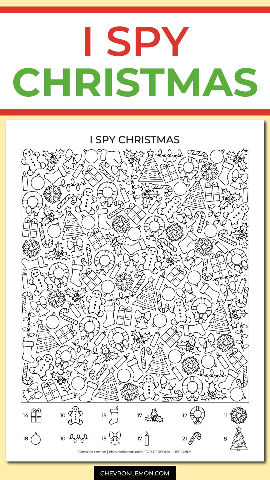 I Spy Book Printable