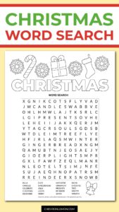 Printable Christmas word search - Chevron Lemon