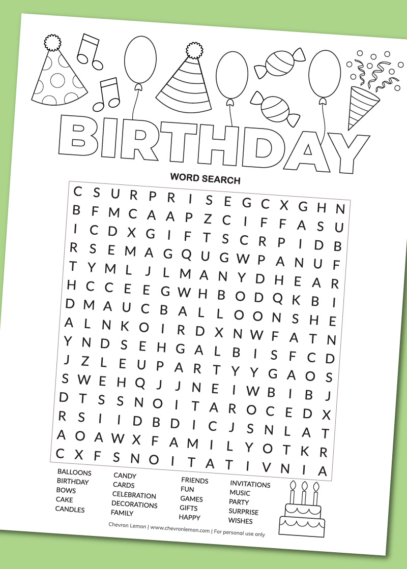 Birthday Balloons Connect the Dot Printable