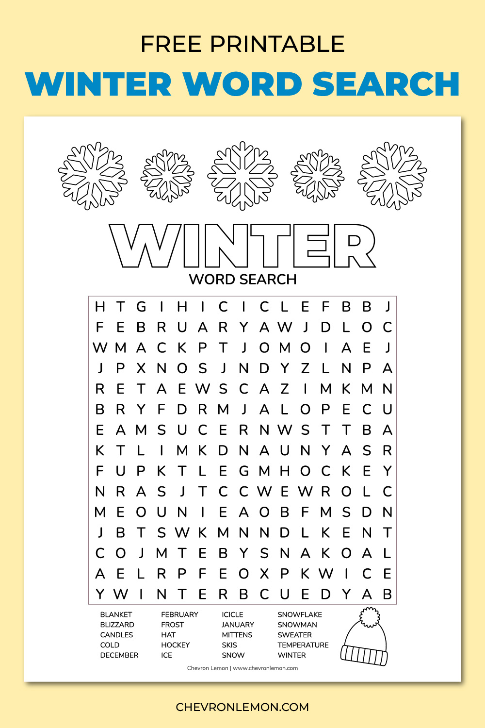 Winter word search