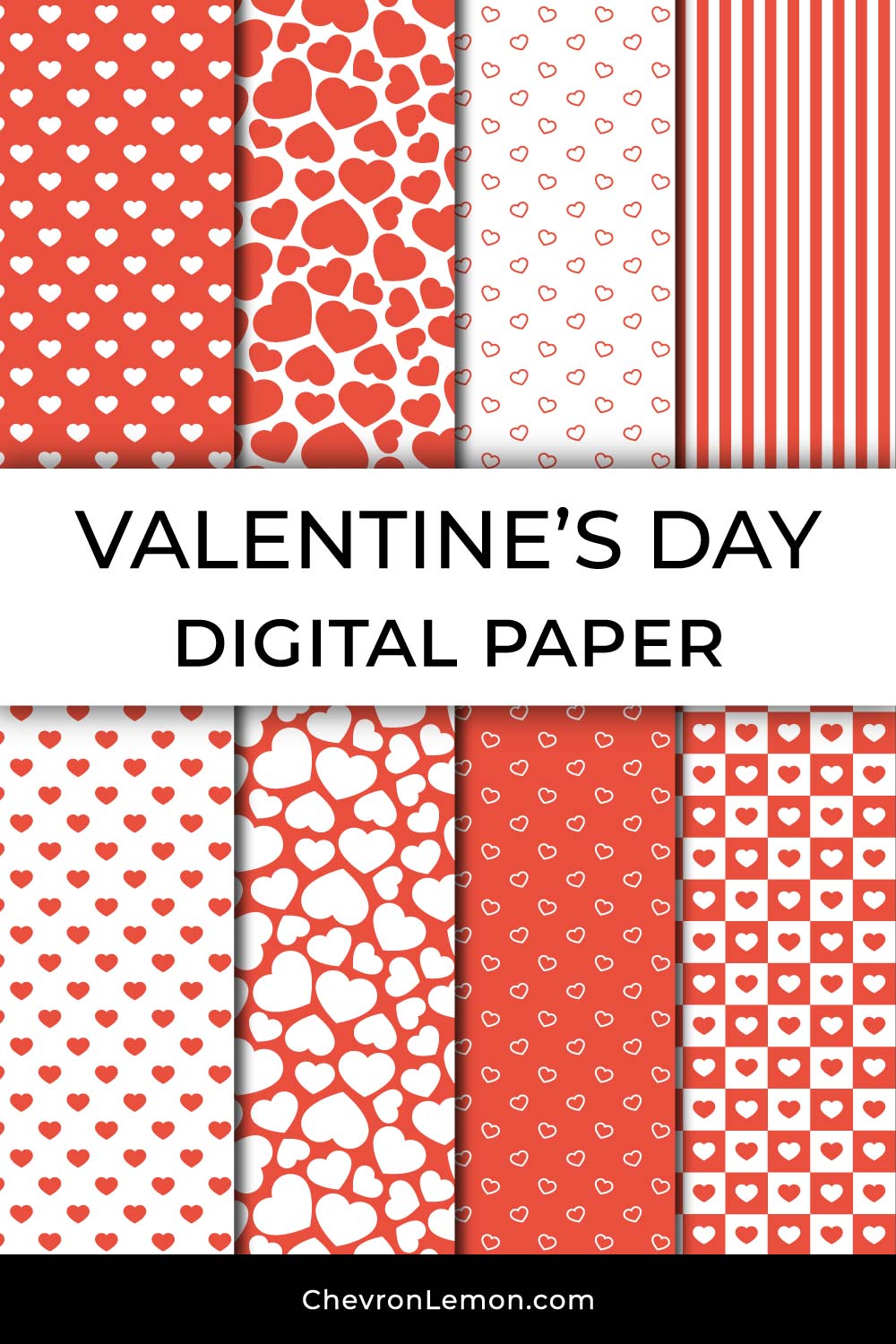 Valentine's day digital paper