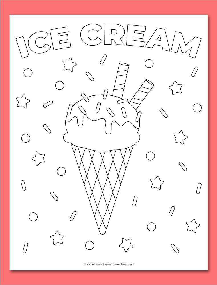 ice cream coloring pages