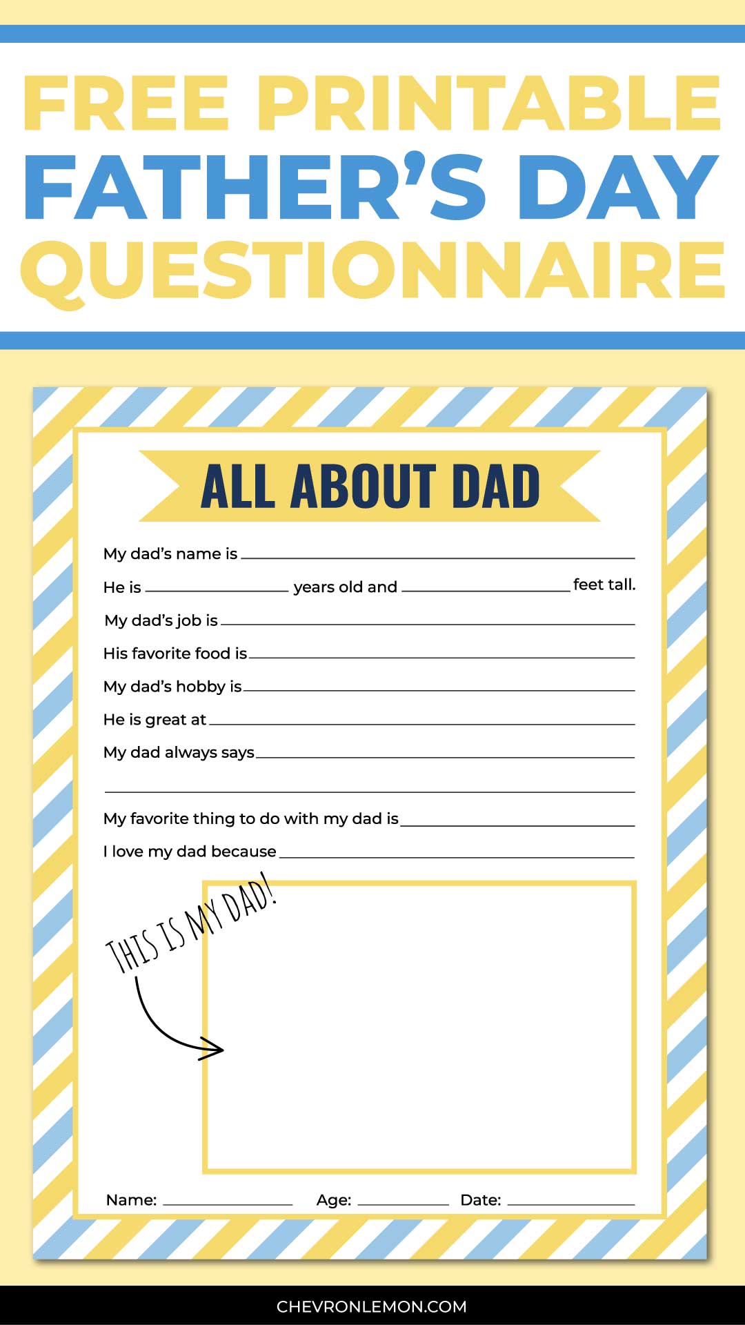 Printable father's day interview