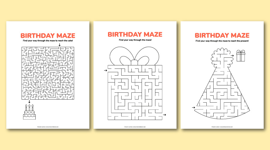 Birthday mazes