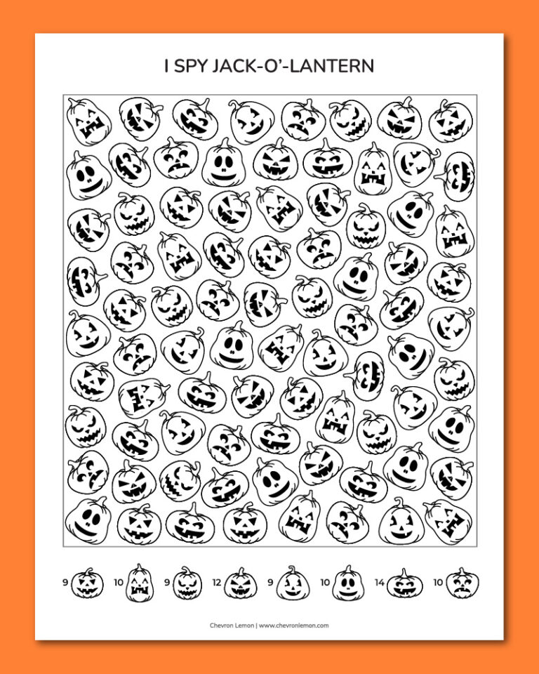 printable I spy jack-o-lantern