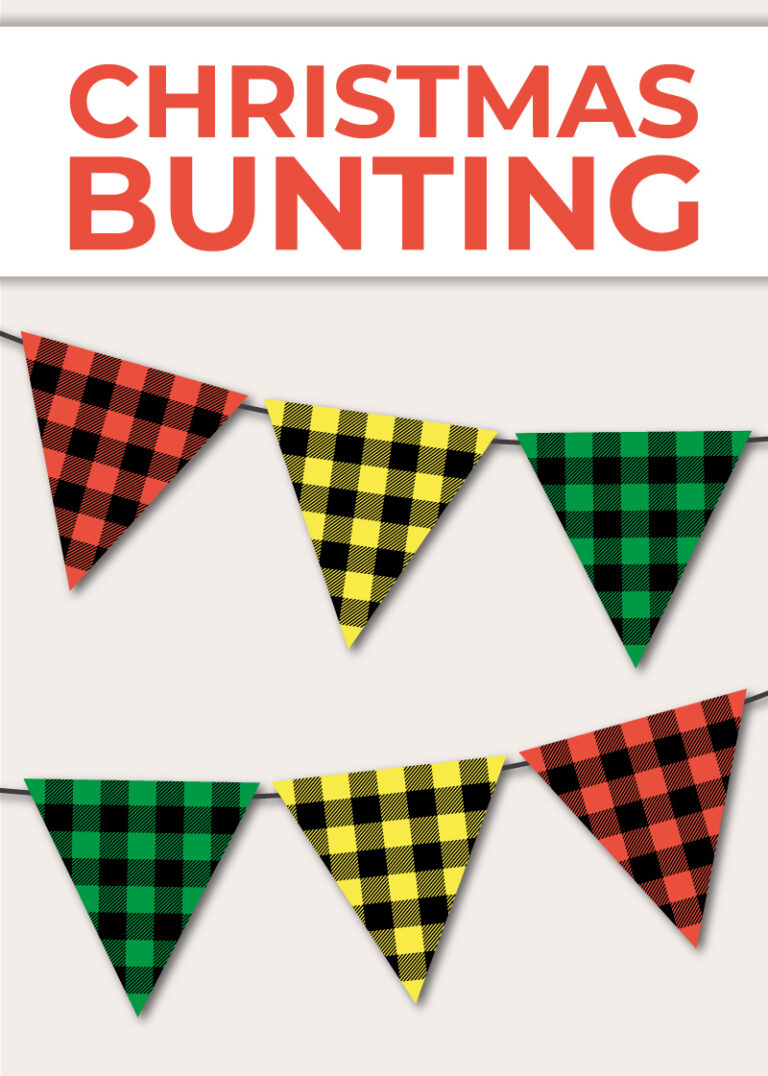 Printable Christmas bunting