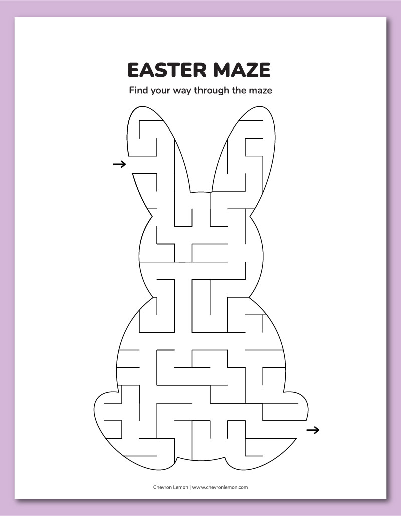 Printable Easter mazes