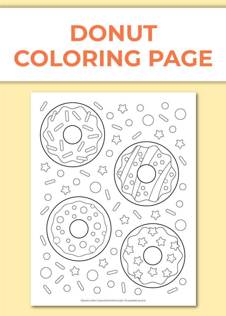 Donuts coloring page