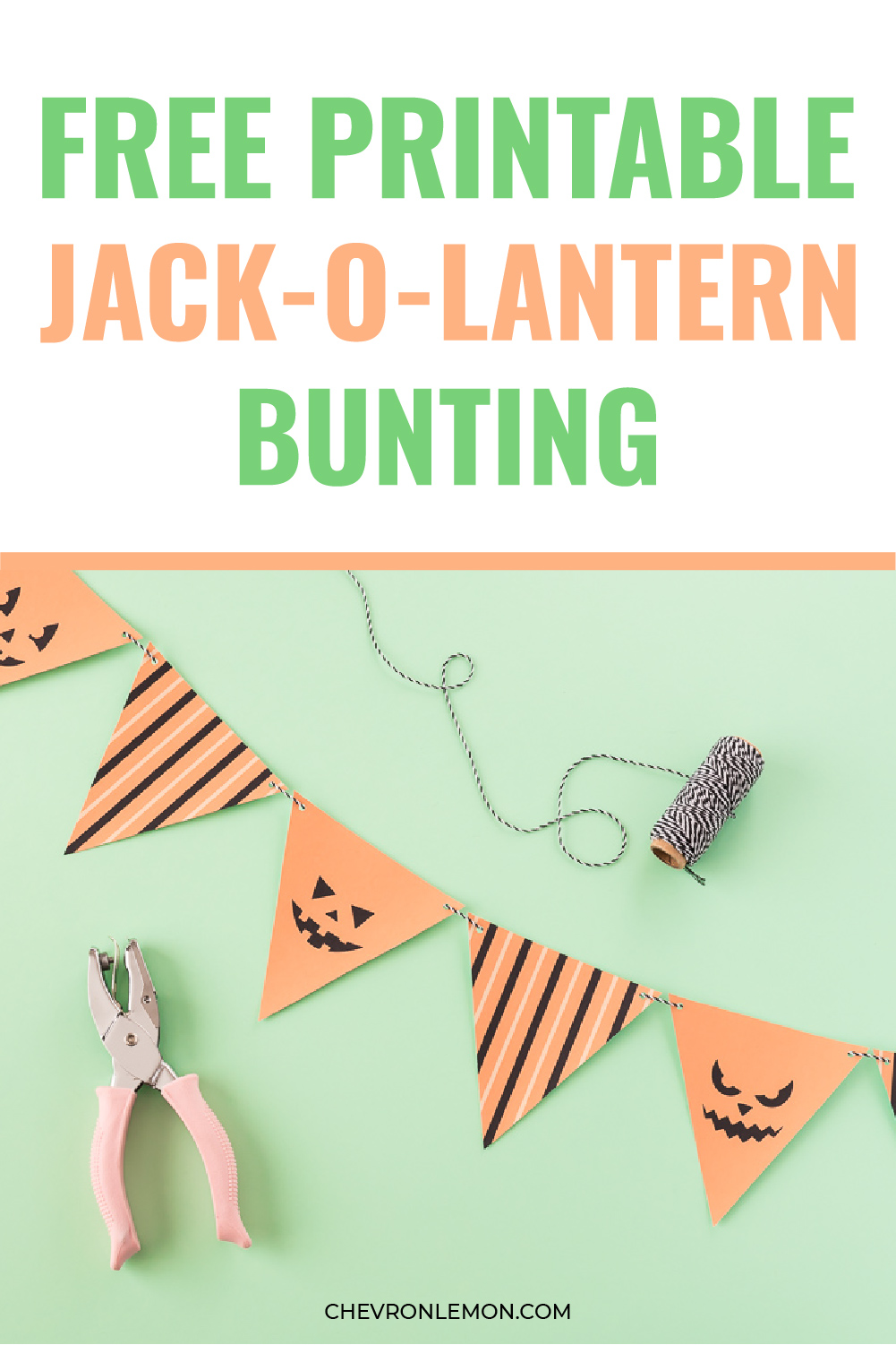 Jack-o-lantern bunting