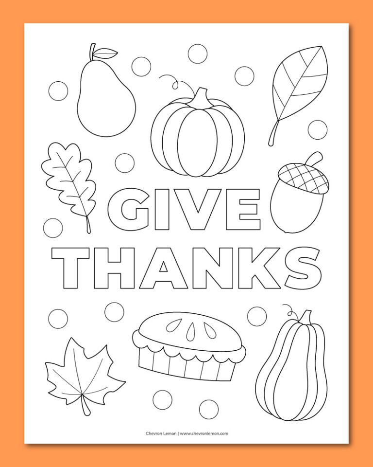 printable thanksgiving coloring page