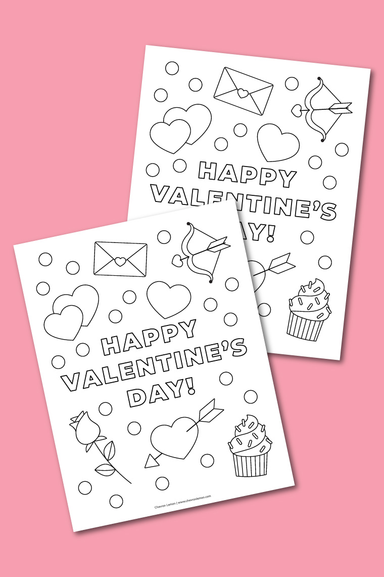 Happy Valentine's Day coloring page