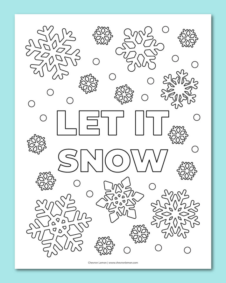Let it snow coloring page