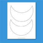 Printable crescent moon templates in different sizes - Chevron Lemon