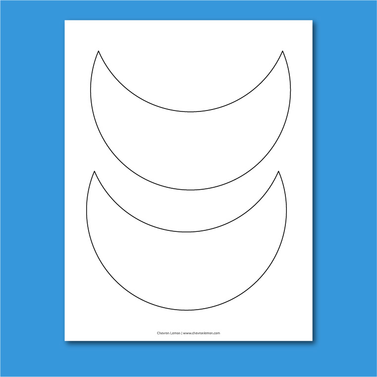 Printable crescent moon templates