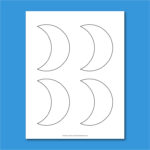 Printable crescent moon templates in different sizes - Chevron Lemon