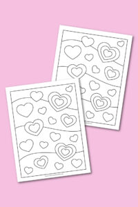 Printable heart coloring page - Chevron Lemon