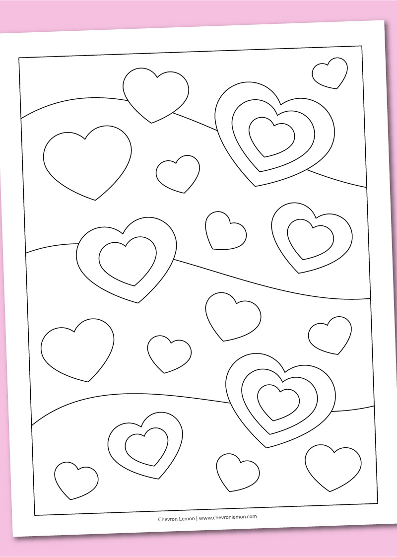 picture of heart coloring pages