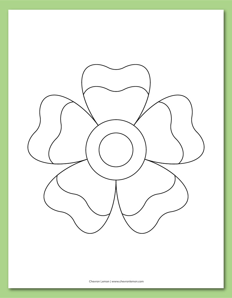 Printable big flower coloring pages