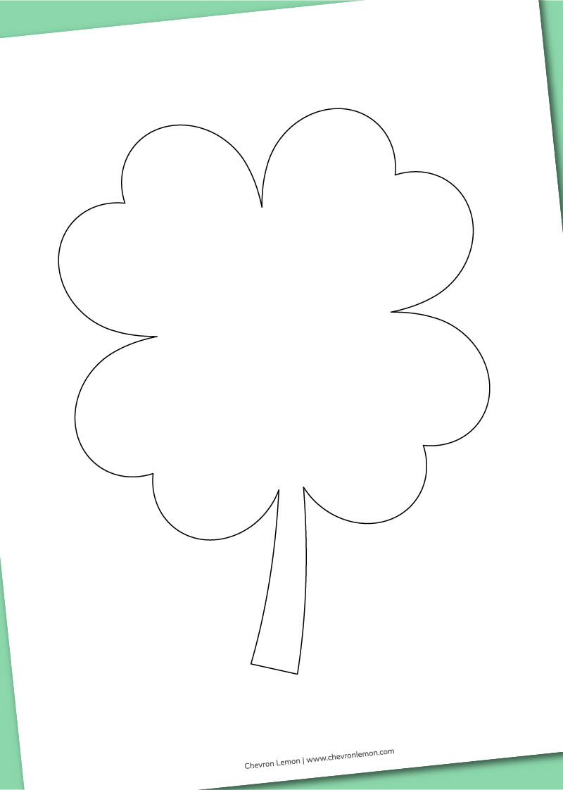 Free Printable Four Leaf Clover Templates – Large & Small Patterns to Cut  Out