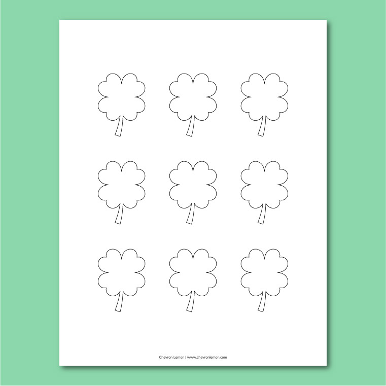 Printable four-leaf clover template