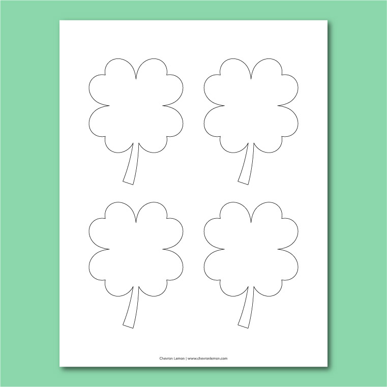 leaf clover template printable