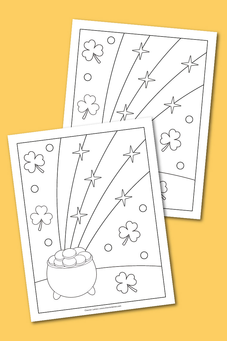 Pot of gold coloring page