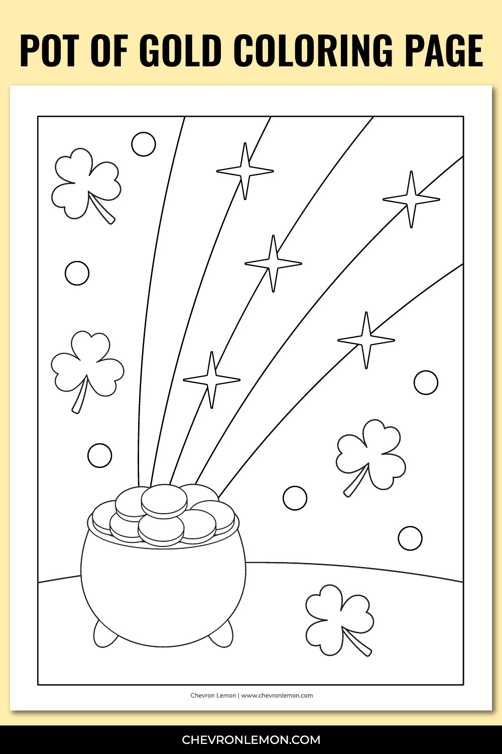 Pot of gold coloring page