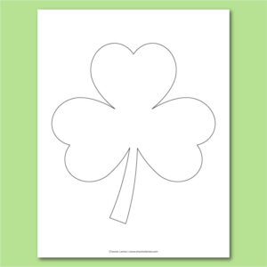 Printable shamrock templates in different sizes - Chevron Lemon