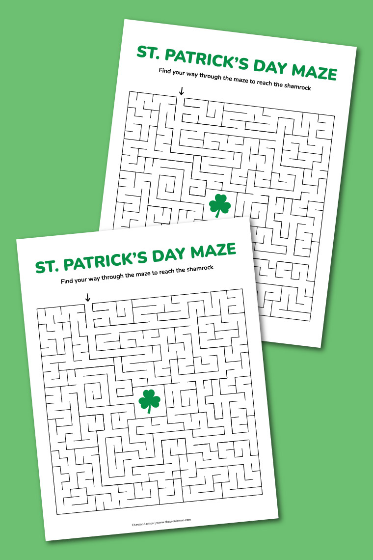 Printable St. Patrick's Day maze