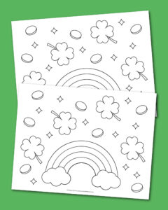 Printable St. Patrick's Day coloring page - Chevron Lemon