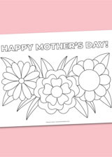 Printable Happy Mother's Day coloring page - Chevron Lemon