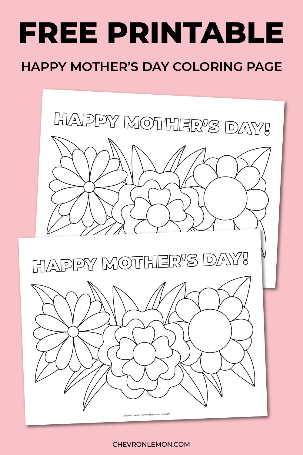 Printable Happy Mother's Day coloring page