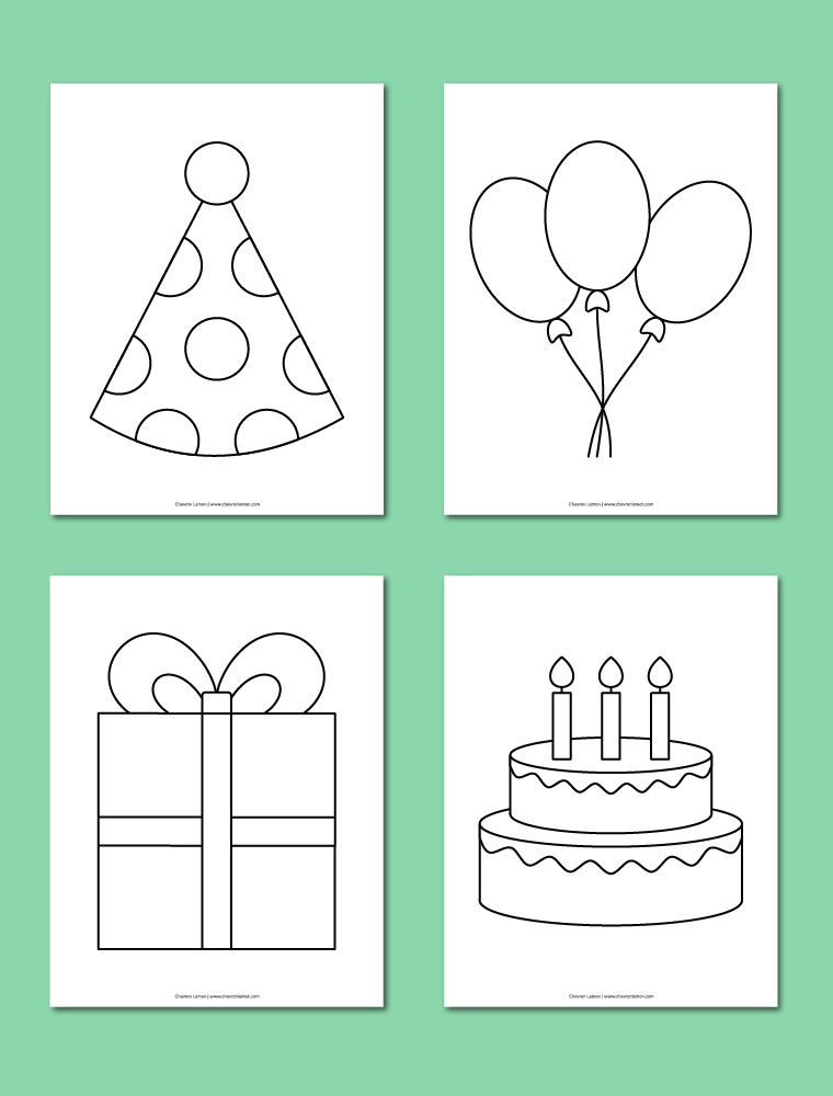 Printable birthday coloring pages