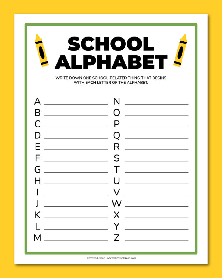 school alphabet game
