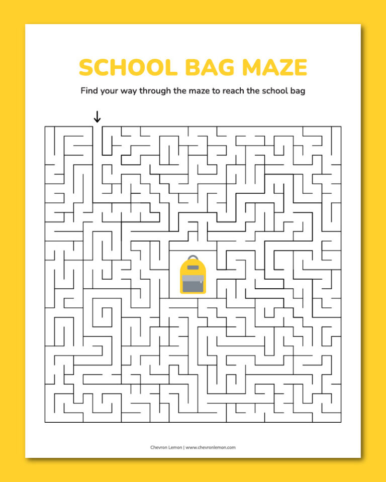 school bag maze