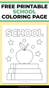 Printable school coloring page - Chevron Lemon