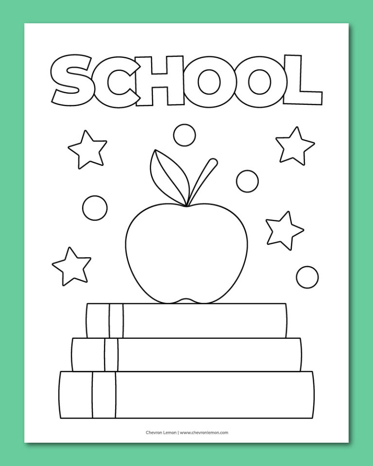 School coloring page
