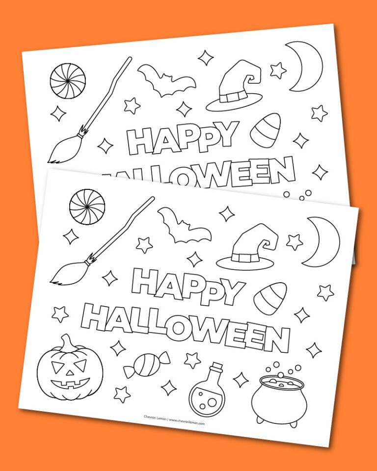 Happy Halloween coloring page
