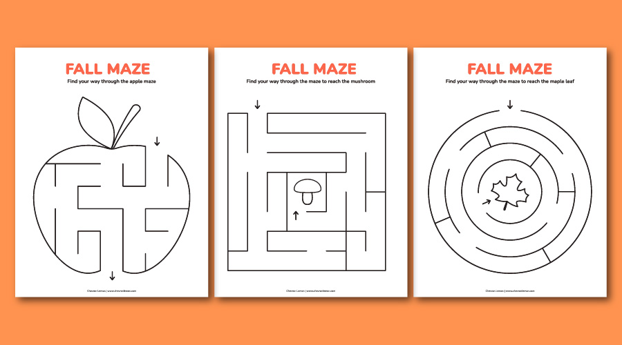 Simple fall mazes
