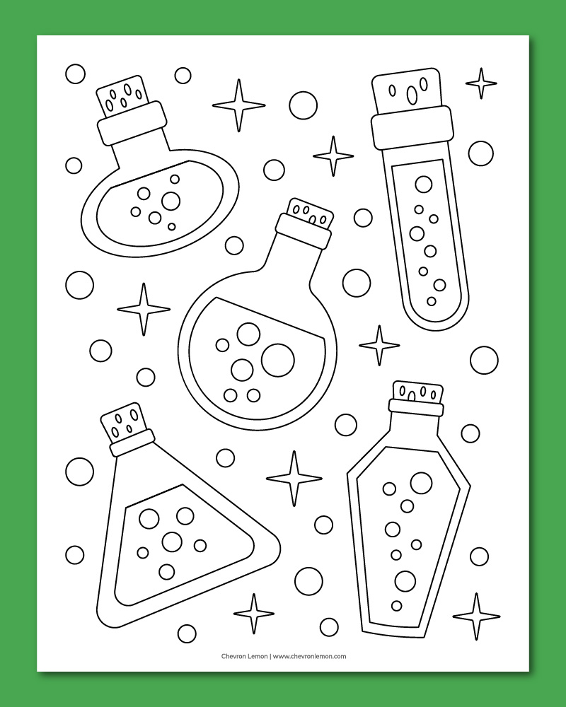 printable potions coloring page