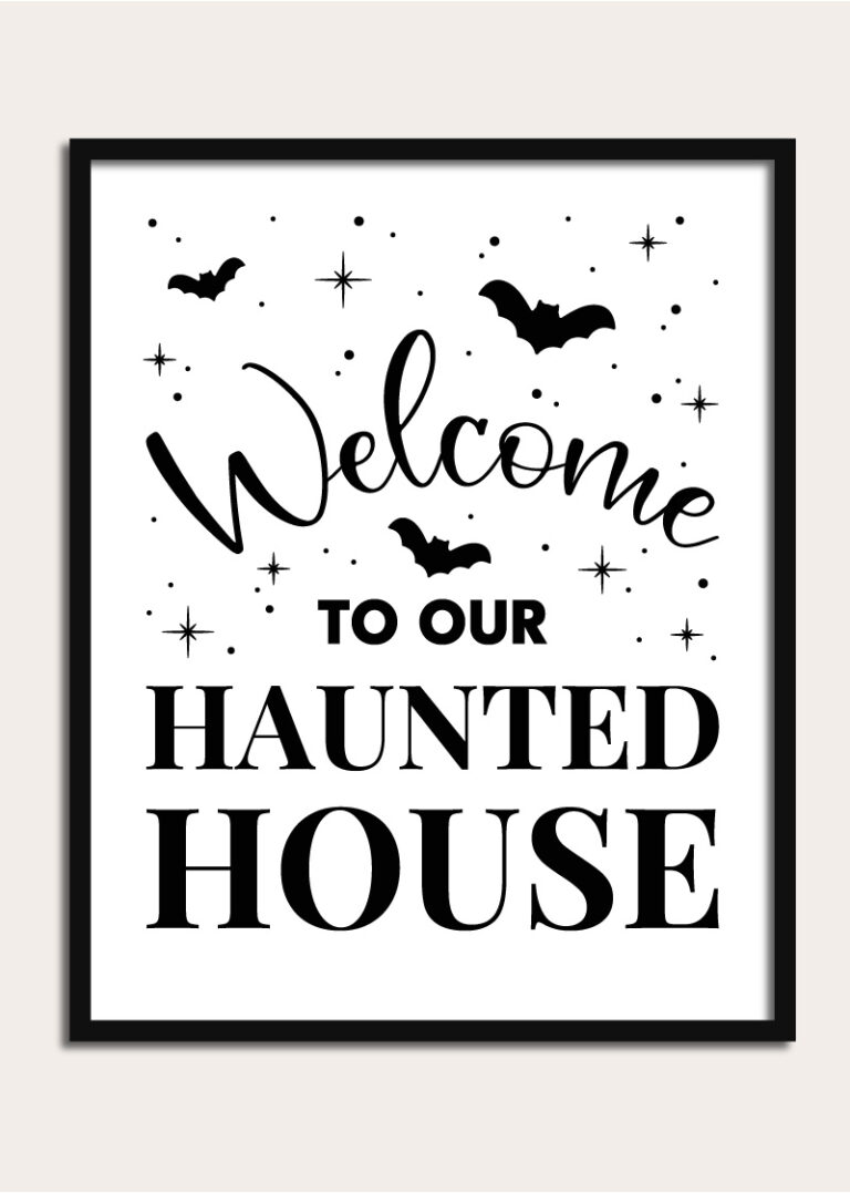 Welcome to our haunted house wall art