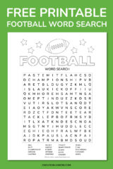 Printable football word search - Chevron Lemon