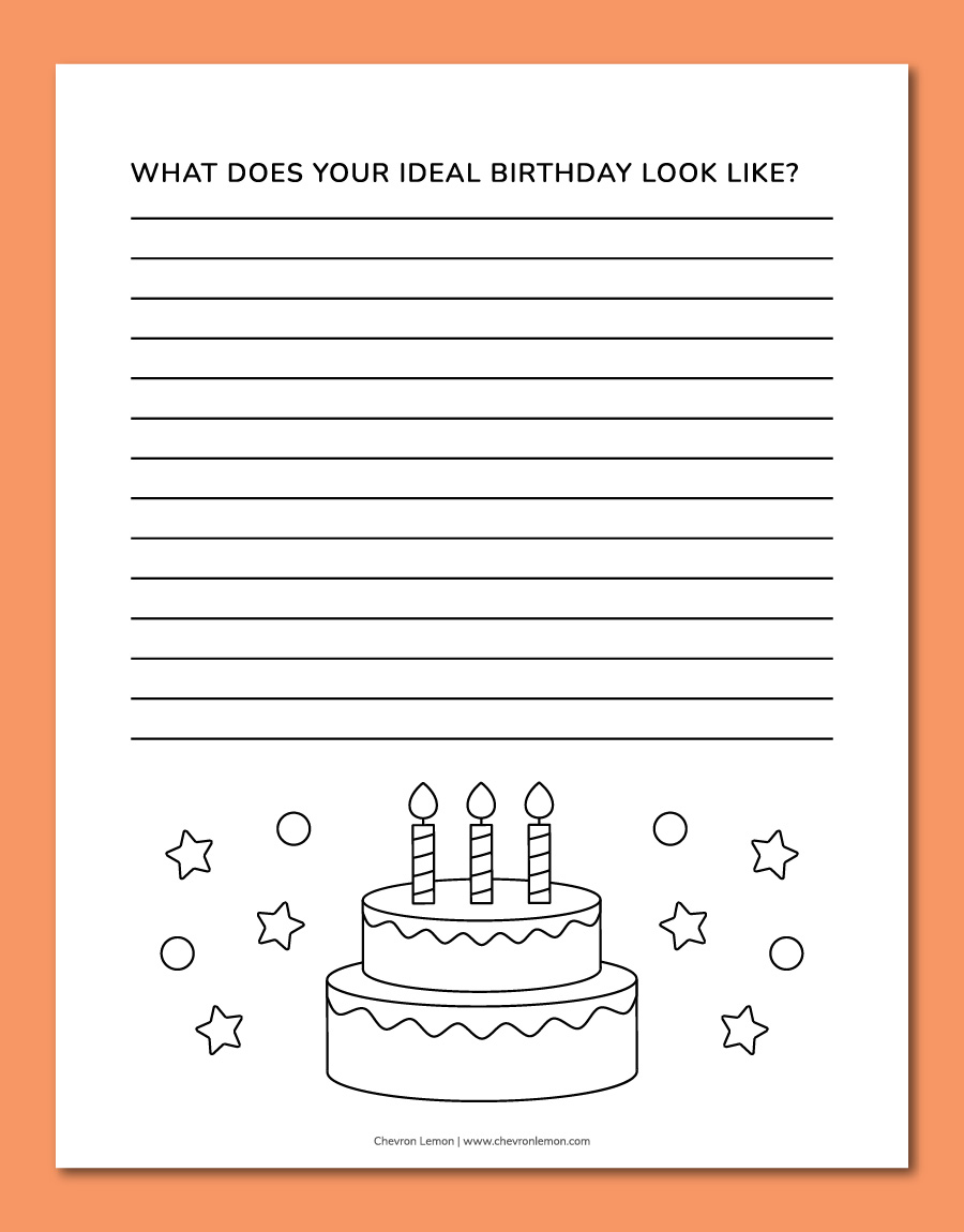 Birthday writing prompt