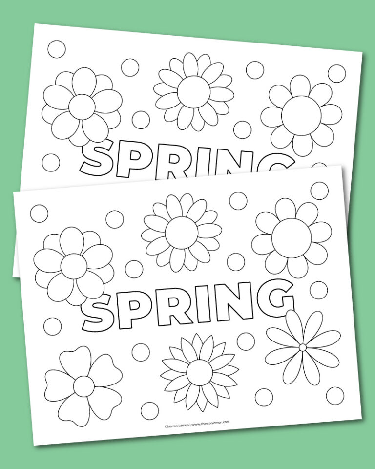 printable spring flowers coloring page