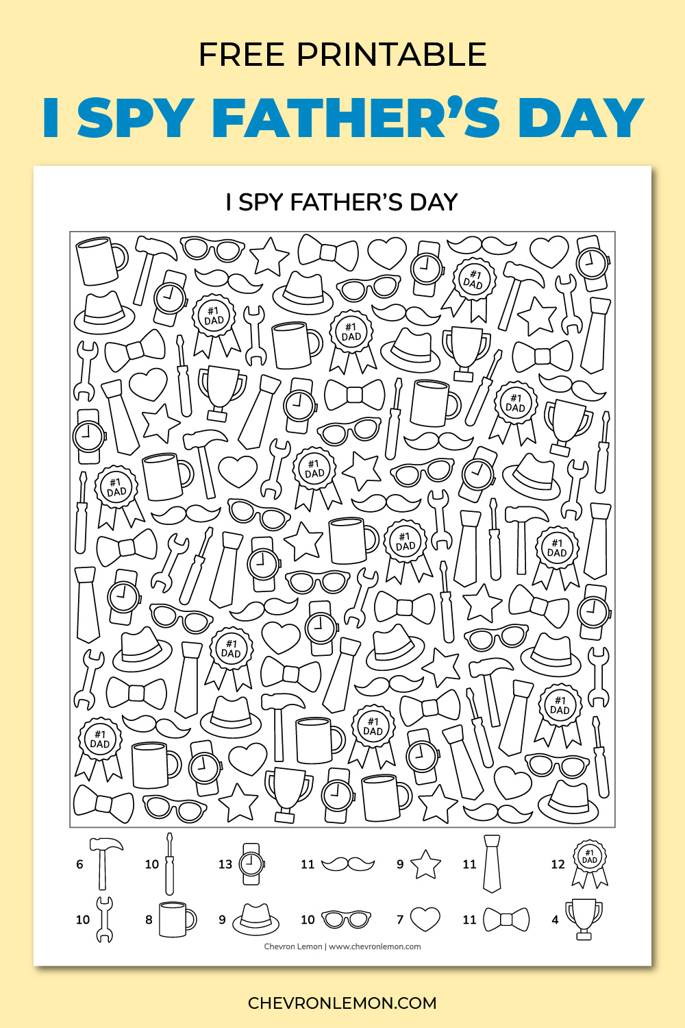 printable I spy Father's Day