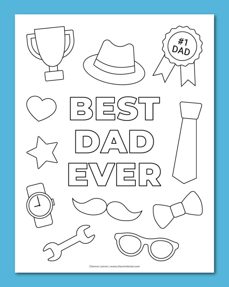 printable Father's Day coloring page