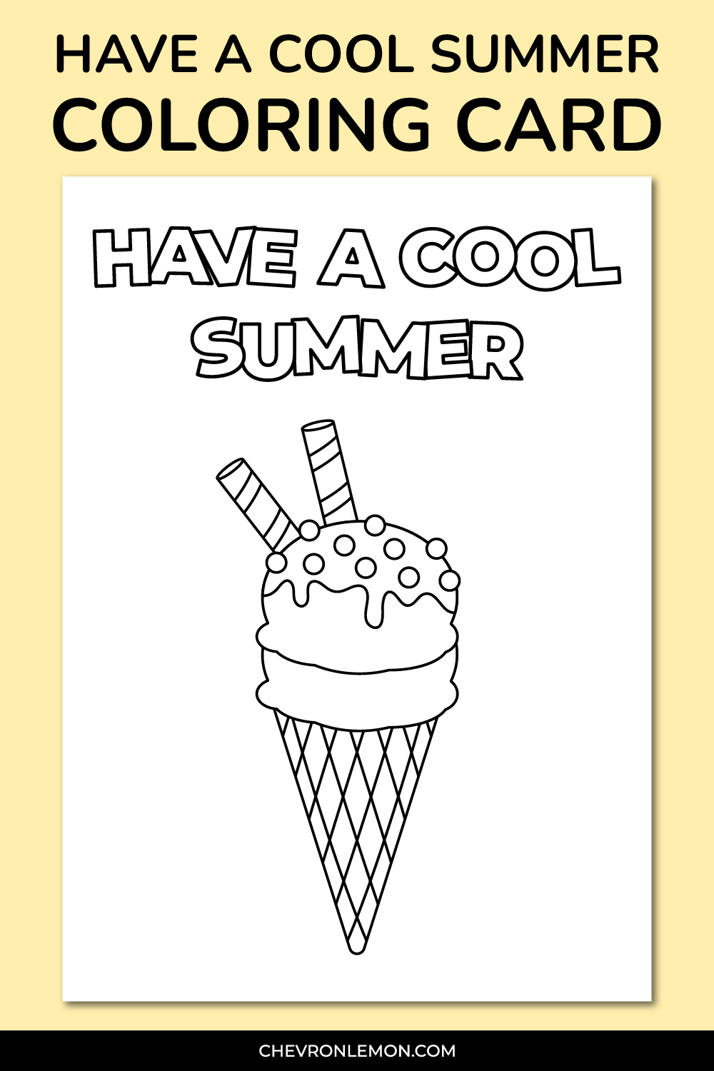 printable have a great summer coloring card