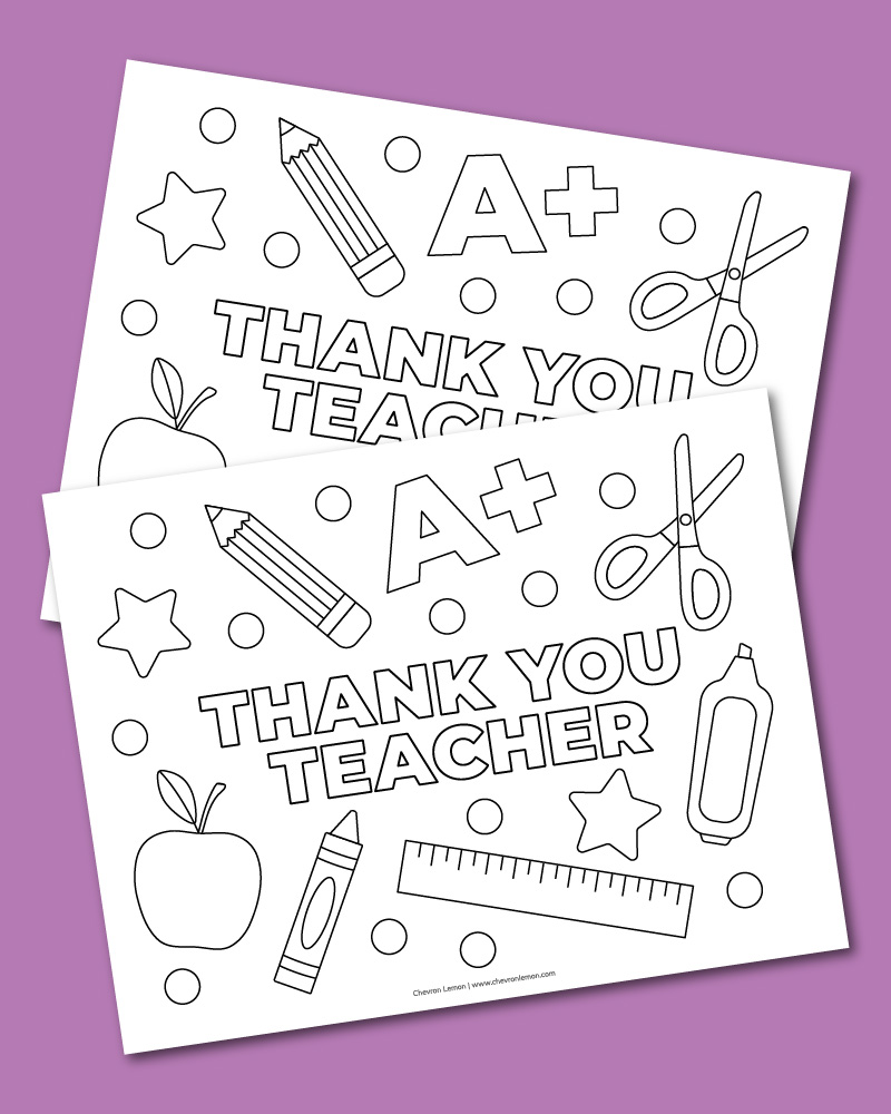 thank you teacher coloring page